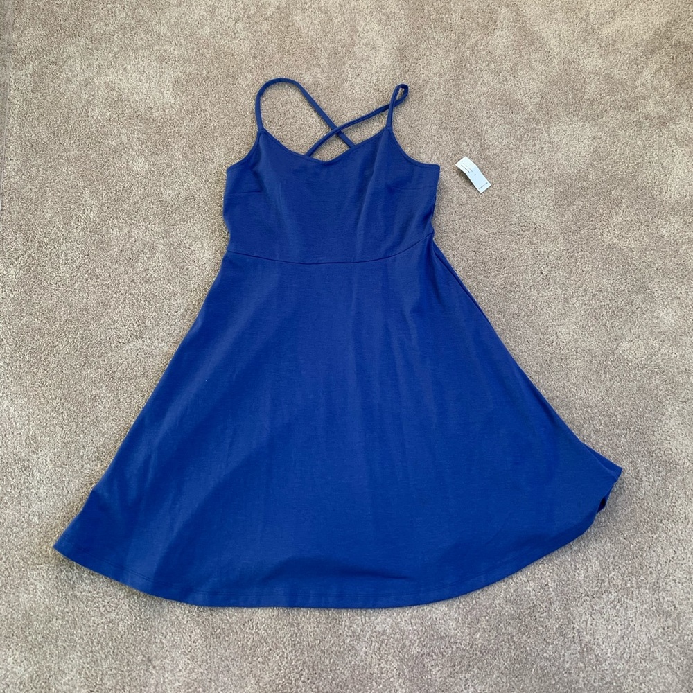 NWT Old Navy Fit & Flare Dress Criss-Crossed Strap